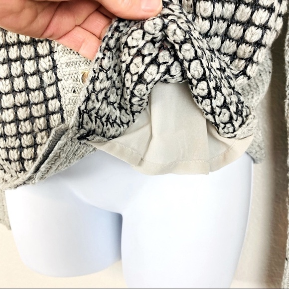 CAbi Square Stitch Grey Cardigan Sweater Size S - Picture 8 of 11